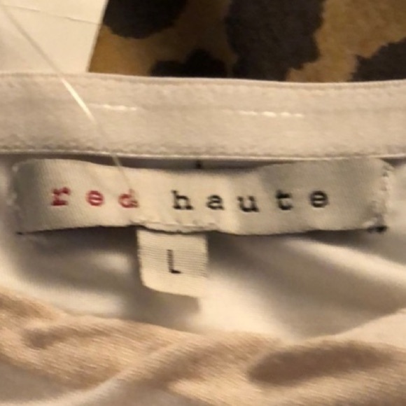 Red Haute  size Large tan & white striped camisole front lined bra top  NWT - Picture 7 of 7